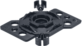 Wieland 07.413.6853.1 Mounting plate cable support system, black
