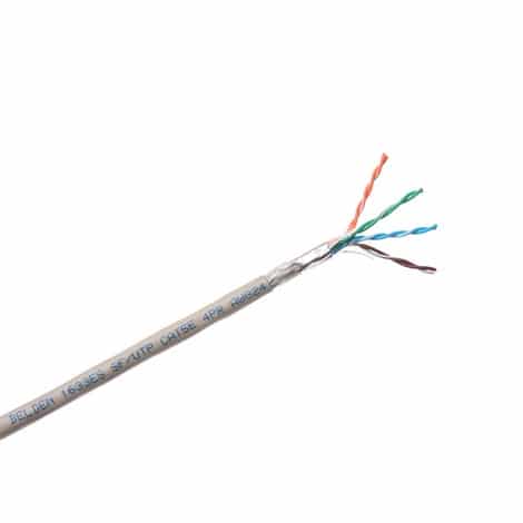 Belden 1633ES Cat 5e cable, SF/UTP, PVC, 4 pair, AWG 24, indoor CPR Eca, grey