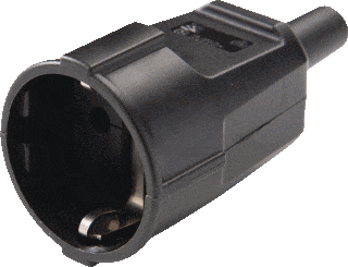 Martin Kaiser 534MT/SW Schuko Coupling plug (grounded), black