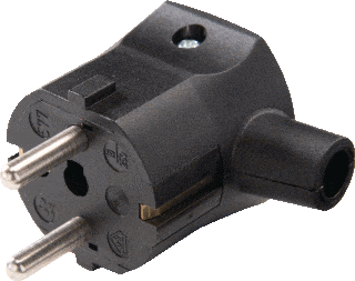 Martin Kaiser 577/SW Schuko Safety plug, black