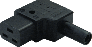 Martin Kaiser 737/SW, IEC C19 Appliance plug/socket angled left, black