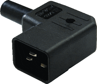 Martin Kaiser 745/SW, IEC C20 Appliance plug/socket angled right, black