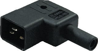 Martin Kaiser 746/SW IEC C20 Appliance plug/socket angled left, black