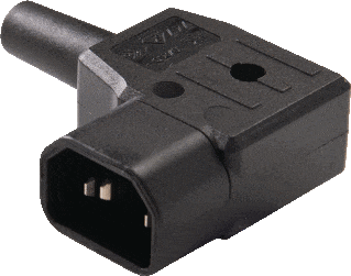 Martin Kaiser 747/SW, IEC C14 right angle appliance plug/socket, black
