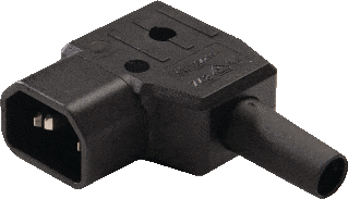 Martin Kaiser 748/SW, IEC C14 Appliance plug/socket angled left, black
