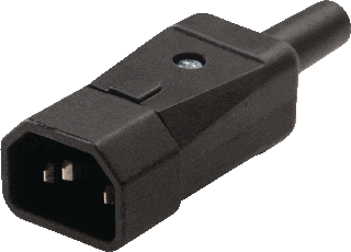 Martin Kaiser 749/SW, IEC C14 Appliance plug/socket, black