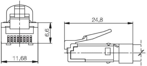 Weidmüller 8813120000 RJ45 8 (8) plug IE-P70, 10 pcs, black - Image 2