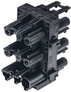 Wieland 92.030.0953.1 HH distribution GST18I3 1/5, black