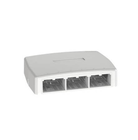 Panduit CBXQ6IW-A Mini-Com surface mounting box 6 ports, white