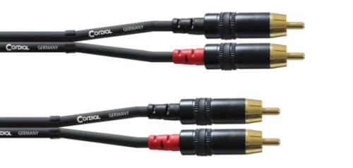 Cordial CFU CC - 2x RCA (m)- 2x RCA (m) cable, black