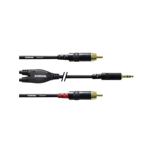 Cordial CFY WCC, Y-adapter cable jack plug x2 RCA, black