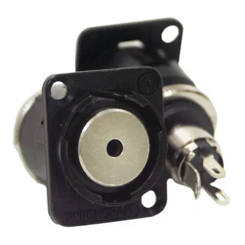 Switchcraft EH35MMSSCB 3.5 mm stereo female chassis solder, black