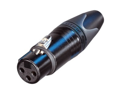Neutrik NC3FXX-BAG 3 pin female XLR cable connector, black