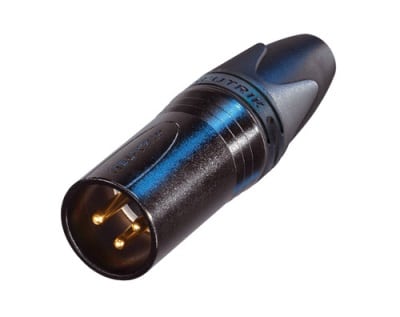 Neutrik NC3MXX-B 3 pin male cable connector XLR, black