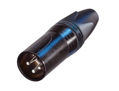 Neutrik NC3MXX-BAG 3 pin male XLR cable connector plug, black