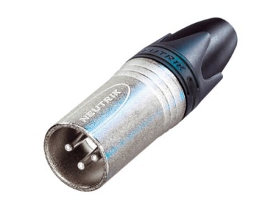 Neutrik NC3MXX 3 pin male XLR cable connector, grey