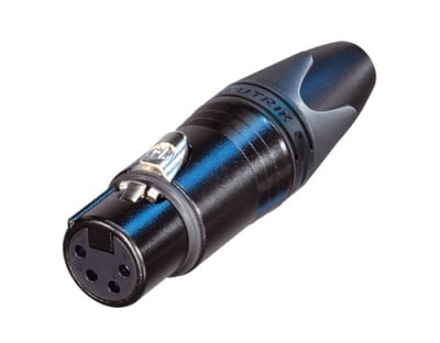 Neutrik NC4FXX-BAG 4 pole female cable connector, black