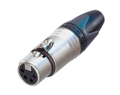 Neutrik NC4FXX 4 pole female cable connector, grey