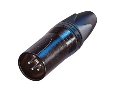 Neutrik NC4MXX-BAG 4 pole male XLR cable connector, black
