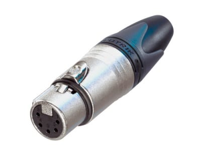 Neutrik NC5FXX 5 pole female cable connector, grey