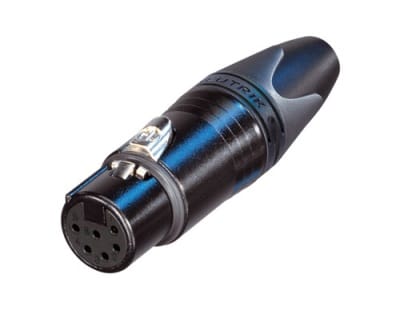 Neutrik NC6FXX-BAG 6 pole female XLR cable connector, black
