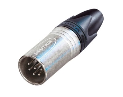 Neutrik NC6MXX 6 pin male XLR cable connector, grey