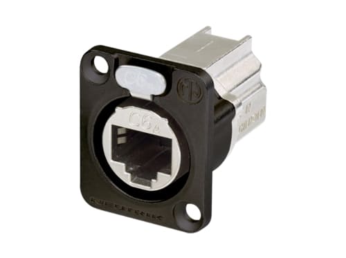 Neutrik NE8FDX-P6-B etherCON CAT6A D-shape RJ45, black