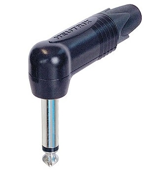 Neutrik NP2RX-BAG Jack 6.3mm mono cable part angled, black