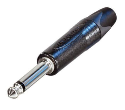 Neutrik NP2X-BAG 6.35mm male mono jack plug, black