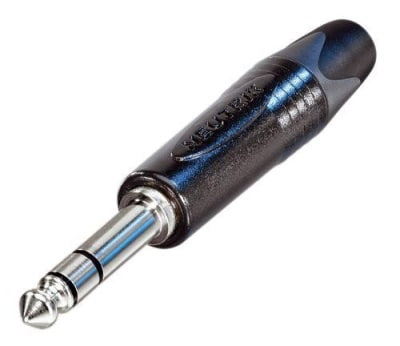Neutrik NP3X-BAG 6.35 mm stereo jack plug, black