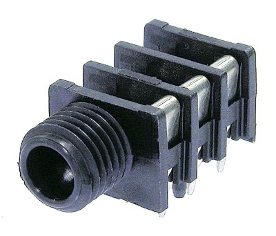 Neutrik NRJ6HF 6.35mm jacks, stereo slim, black