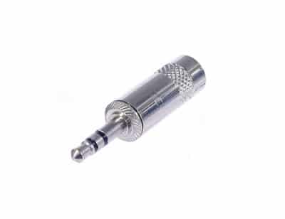 Neutrik NYS231L 3.5mm stereo plug nickel 6.35 mm entry, grey