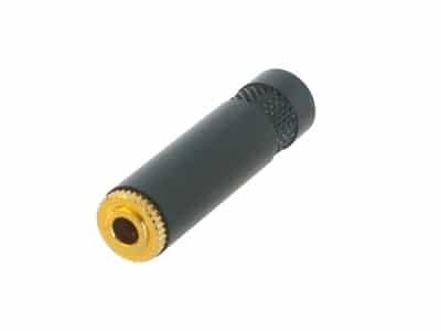 Neutrik NYS240BG 3.5mm stereo jack, black gold contact-plating.
