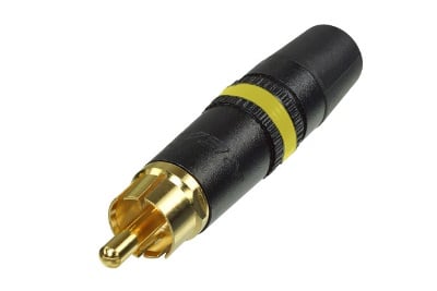 Rean NYS373-4 RCA phono plug, yellow