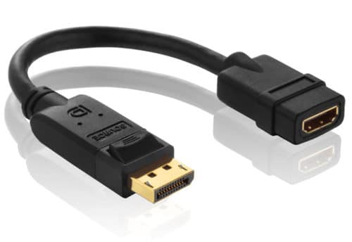 Purelink PI155 2K High Speed DisplayPort / HDMI Portsaver Adapter, black