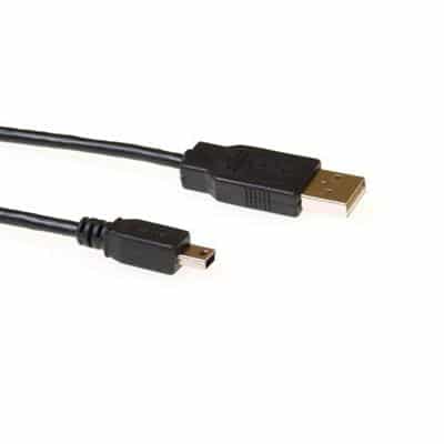 ACT USB 2.0 A male - USB mini B5 male, black