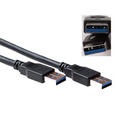 ACT USB 3.0 A male - USB A male, black