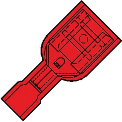 Klemko 101220 Conductor connector 0.5-1.5mm fully isolated, 100 pcs, red