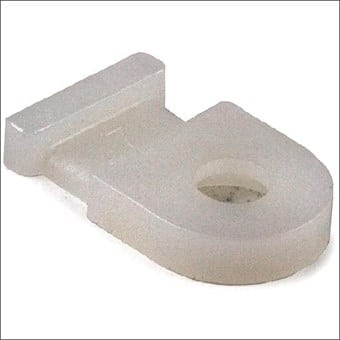 HELLERMANN 151-18219 Tyrap mount screw, 100 pcs, white