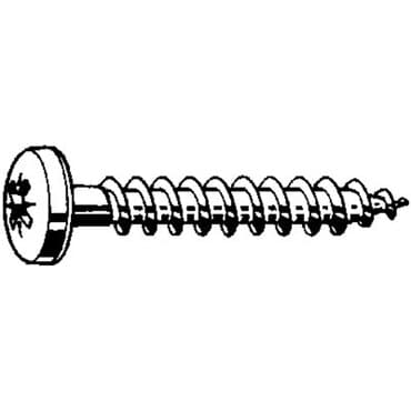 Spherical cylinder chipboard screw with Pozidriv cross groove Stainless steel (SS) A2