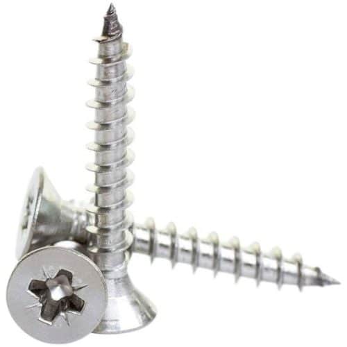 Countersunk chipboard screw with Pozidriv cross groove Stainless steel (SS) A4