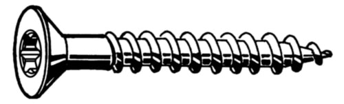 Countersunk chipboard screw with T-star Stainless steel (SS) A4