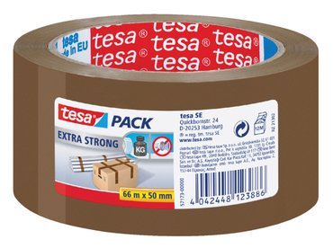 Tesa 57168 packaging tape 50mmx66m extra strong PVC, brown