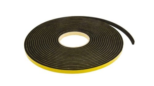 RS PRO Foam Tape, 10mm x 10m, 5mm thick, black