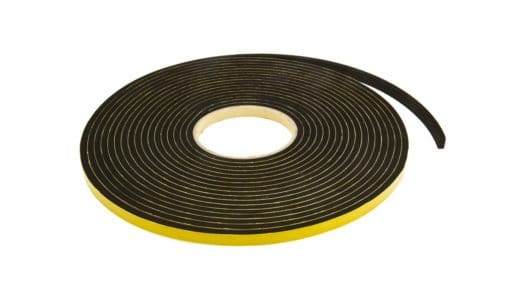 RS PRO Foam Tape, 10mm x 10m, 5mm thick, black