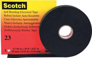 3M 7000007286 Scotch 23 Adhesive Tape, black