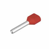 Weidmüller 90047600000 Double ferrule 1 mm² Partly insulated, 100 pcs, red