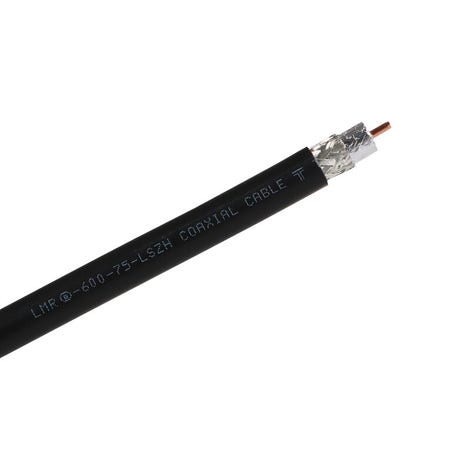 Times Microwave Systems LMR-600-75-LSZH Flexible low loss coax, black
