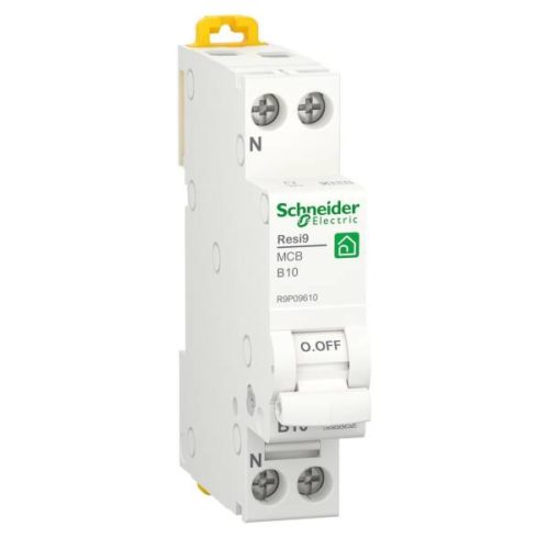 Schneider R9P09610 Electric circuit breaker 1-pole neutral 10A B-characteristic, white
