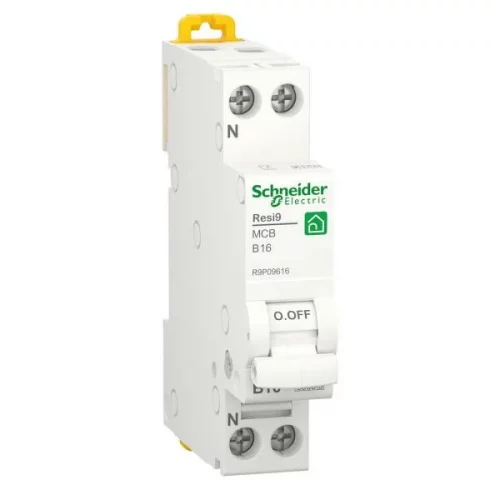 Schneider R9P09610 Electric circuit breaker 1-pole neutral 16A B-characteristic, white